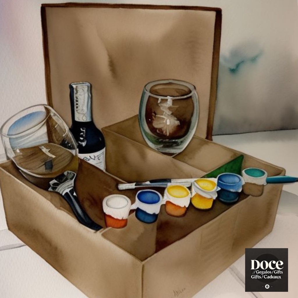 Caja pintura y vino - para todos